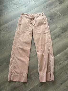 AMO Wide-Leg Utility Jeans in Adobe